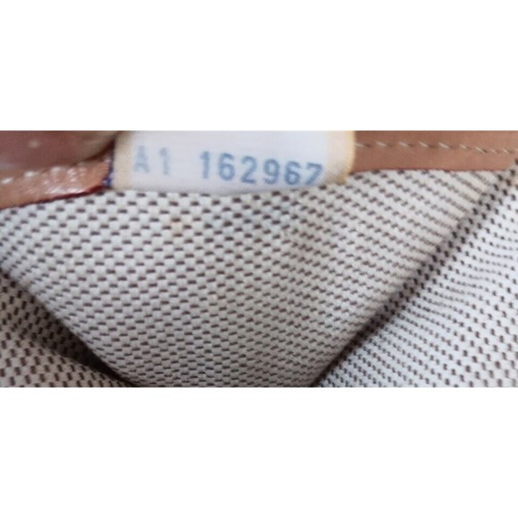 Vtg Dooney & Bourke Satchel Domed Shoulder Strap Leather & Canvas Monogram 80s - Picture 10 of 11